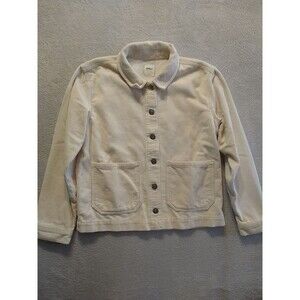 ONLY Corduroy Jacket Size 38 / M Medium Button Front Cream/White